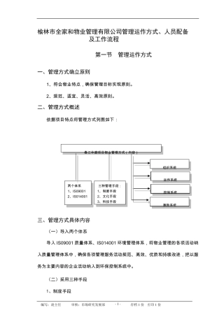 物业公司管理运作方式和流程110