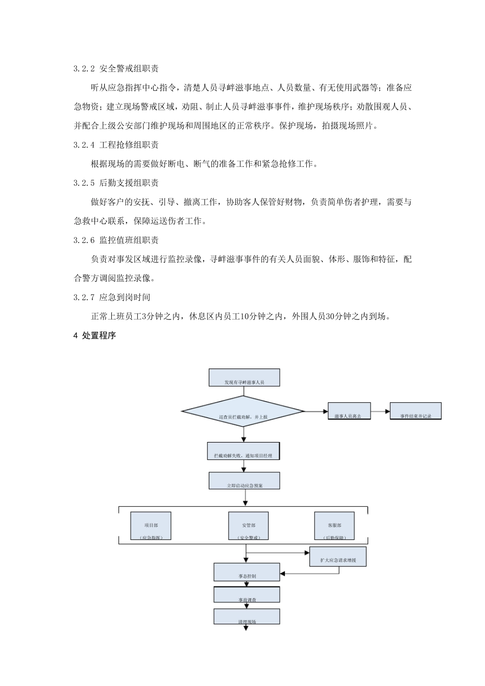 物业应急预案大全——18人员寻衅滋事应急预案_第3页