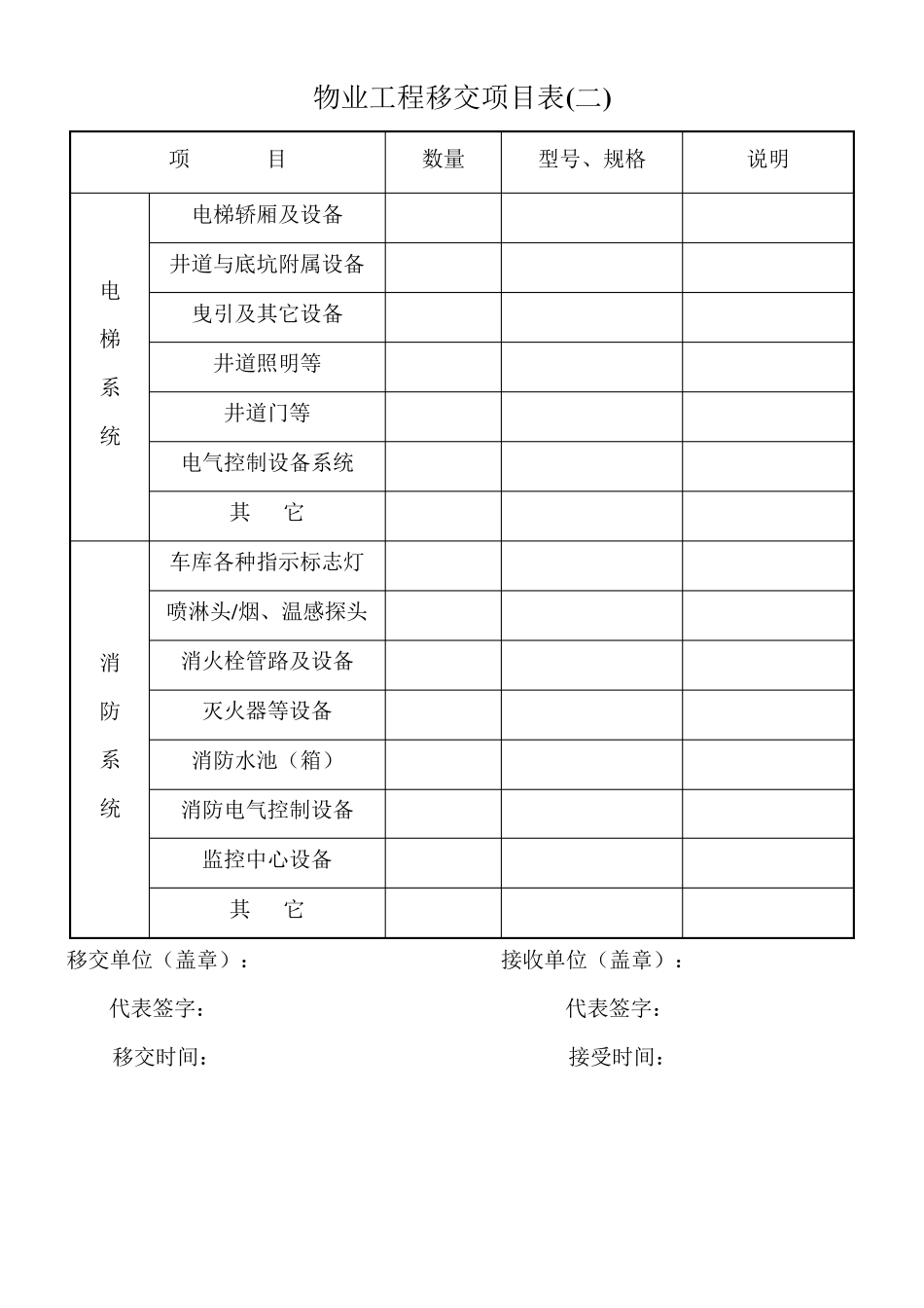物业移交表格()_第3页