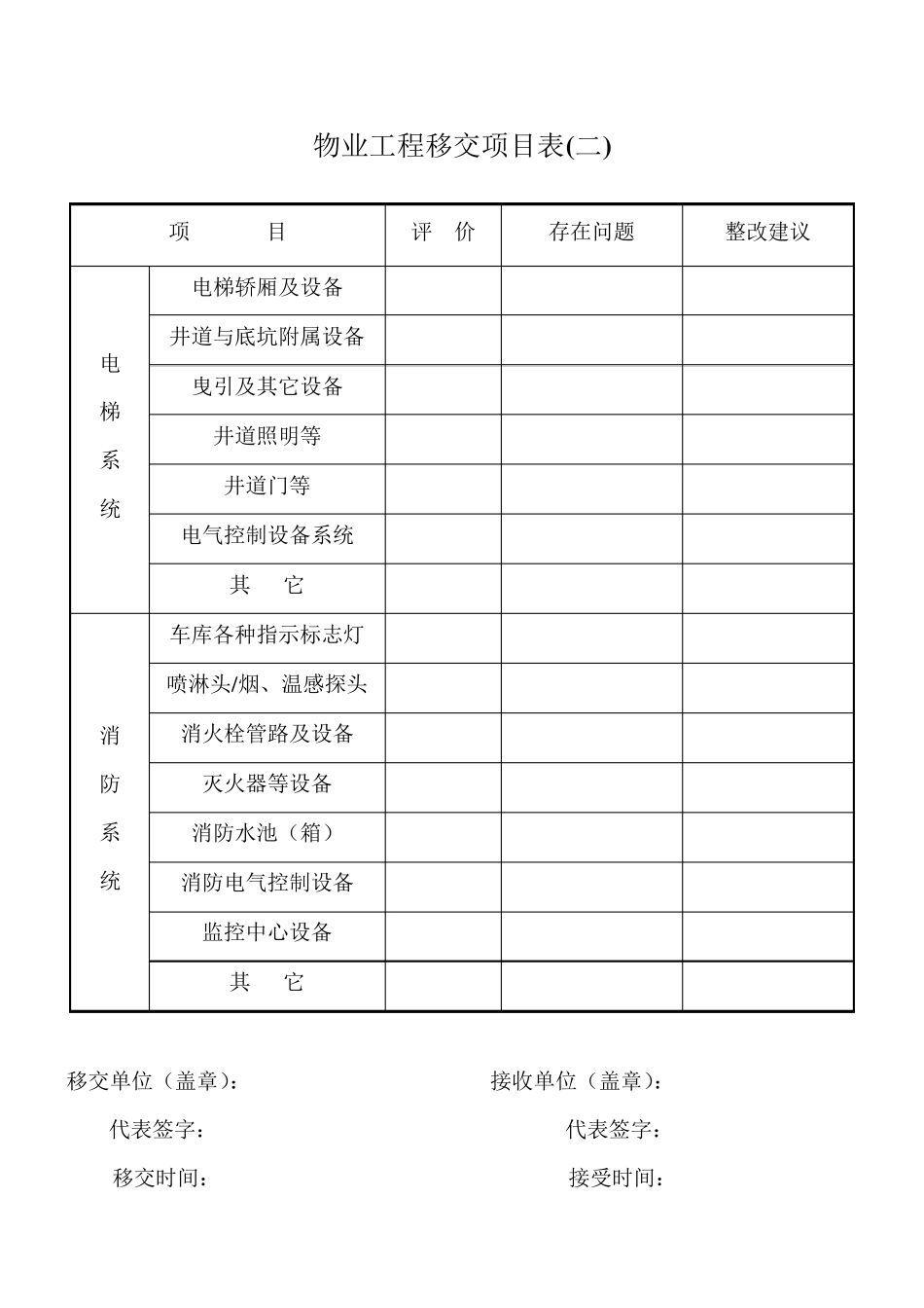 物业移交表格_第3页