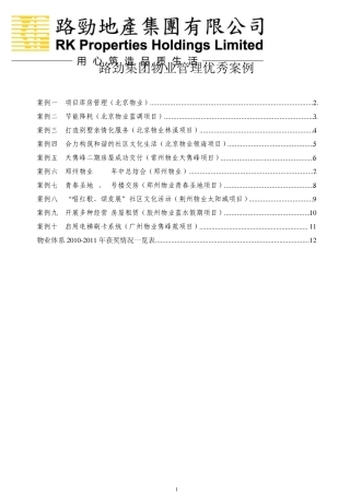 物业视角(第十期)优秀案例