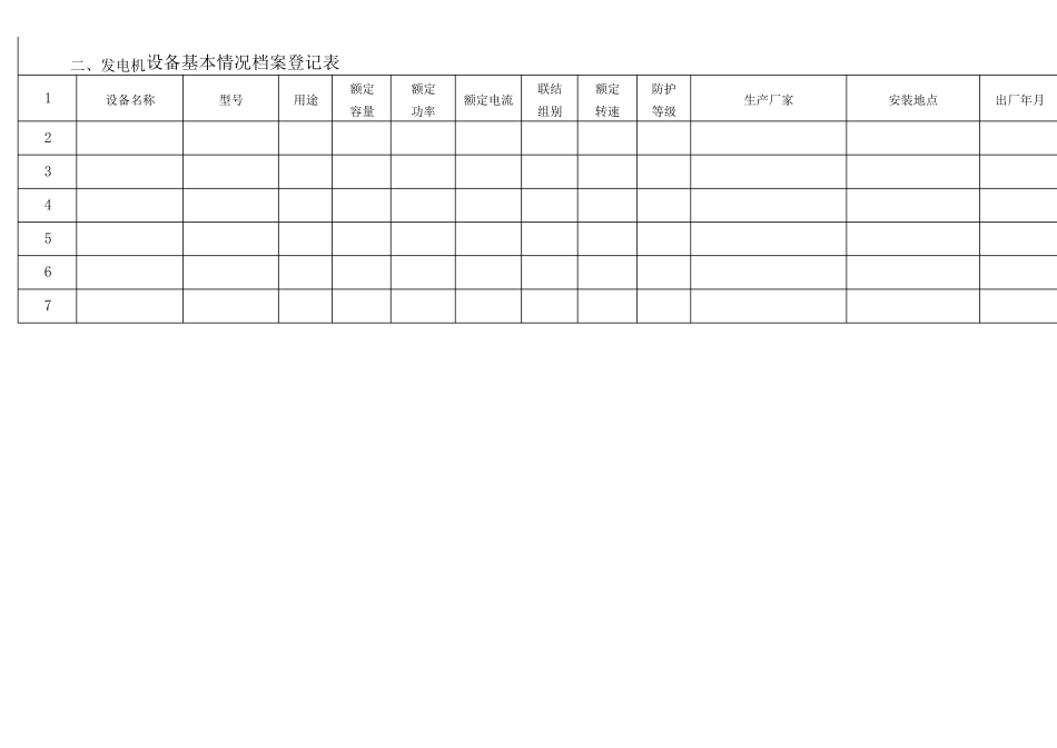 物业设施设备台账表格_第2页