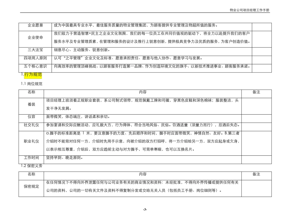 物业项目经理工作手册_第3页