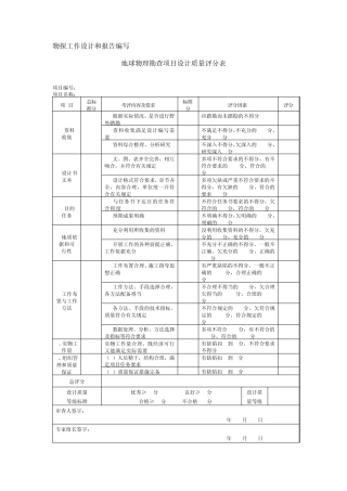 物探设计报告的编写