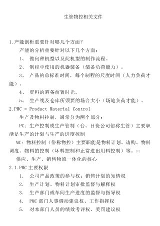 物控管理知识
