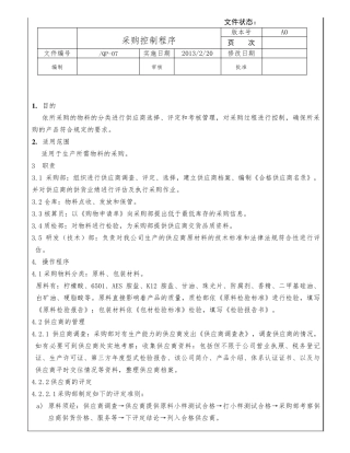 物料供应管理制度