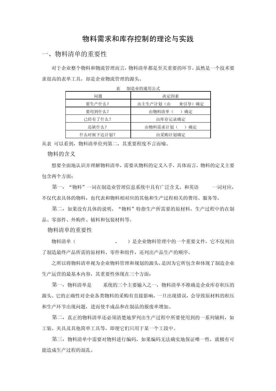 物料需求和库存控制的理论与实践_第1页