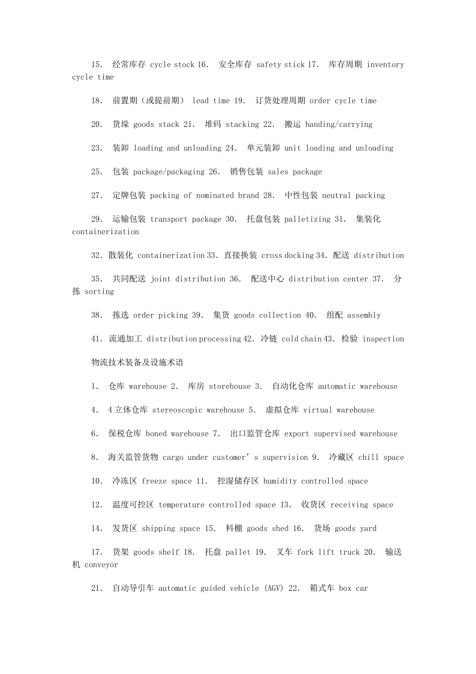 物流专业名词(英文)_第2页
