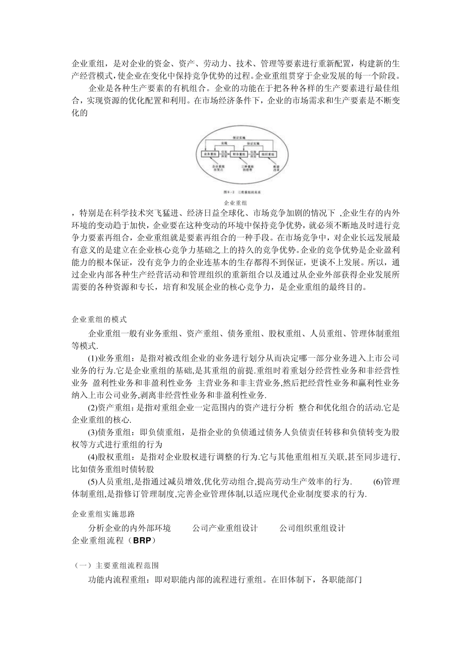 物流公司不同阶段的业务流程重组_第1页