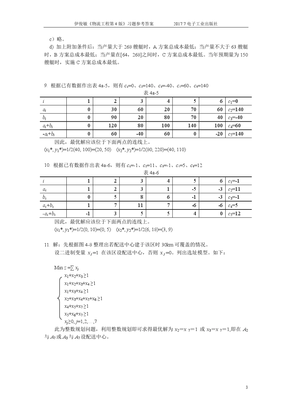 物流工程(第4版)习题参考答案_第3页