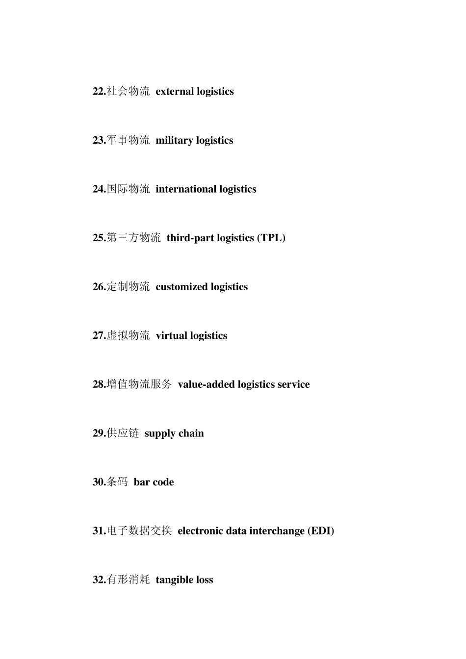 物流常用英语词汇_第3页
