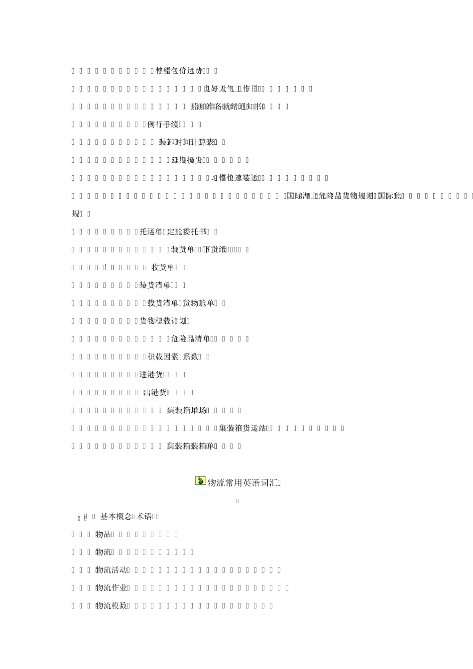 物流英语术语免费_第3页