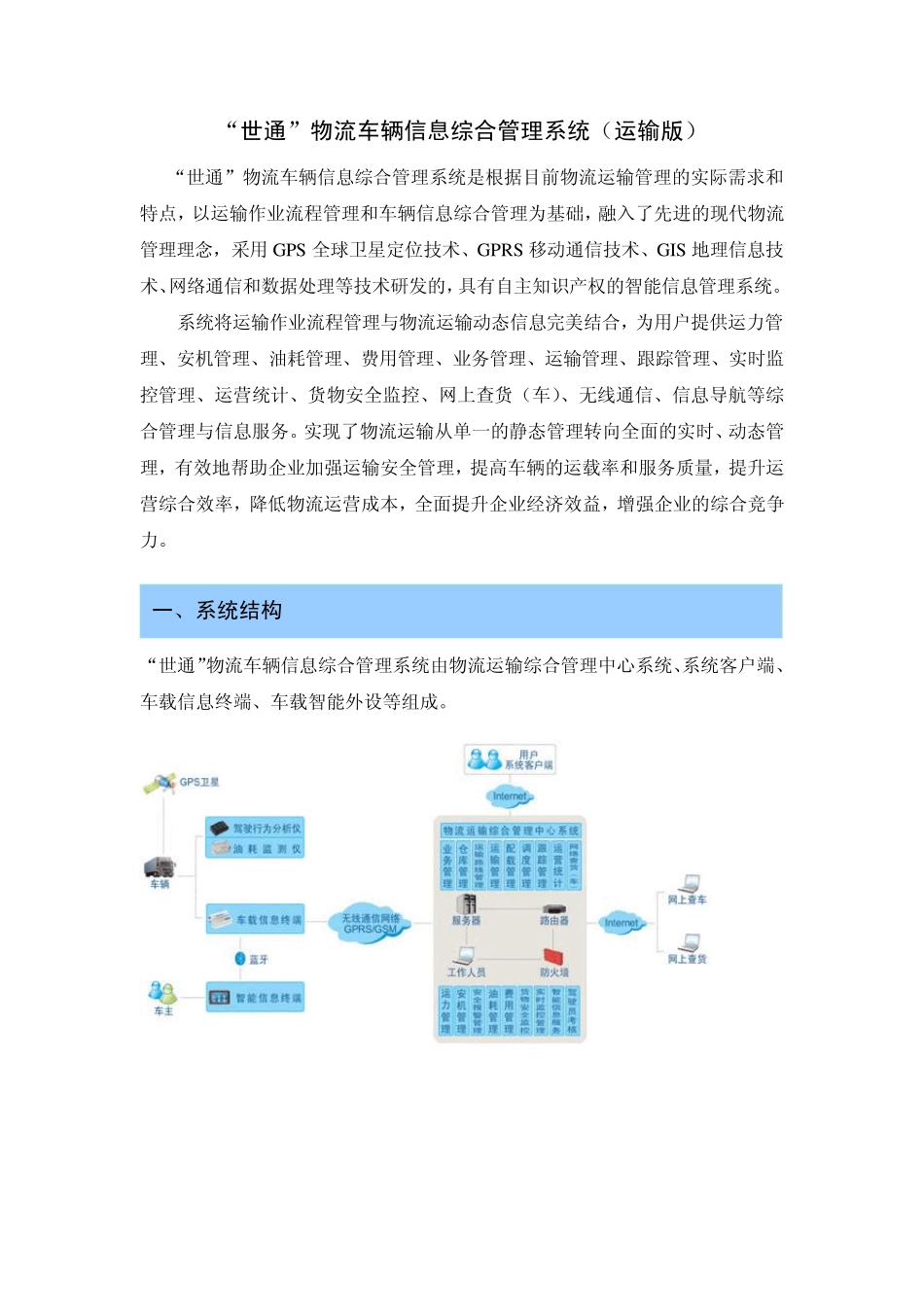 物流车辆管理系统_第1页