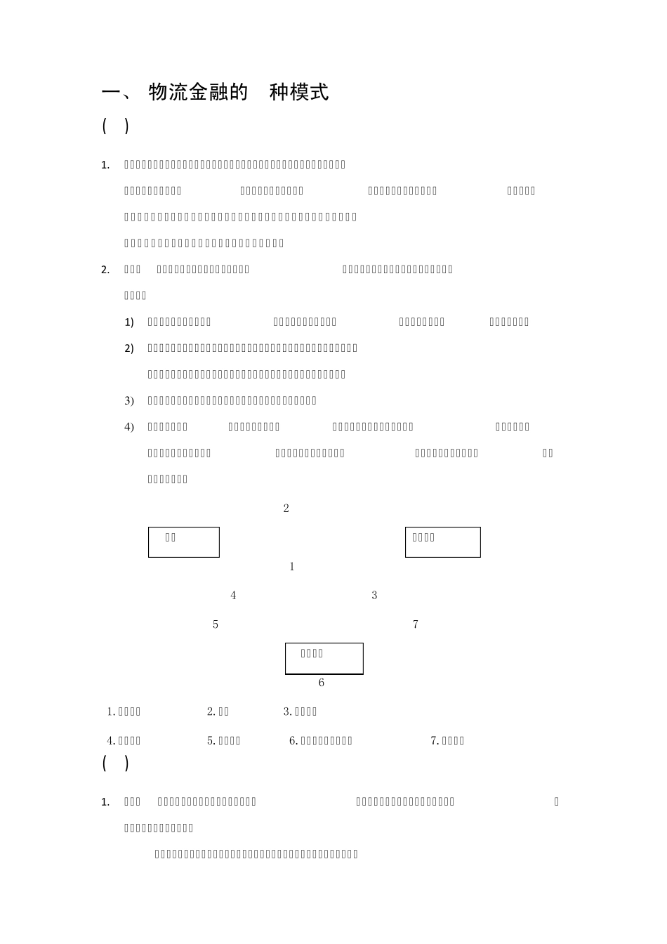 物流金融的5种模式amp;第三方物流兴起的原因和意义_第1页