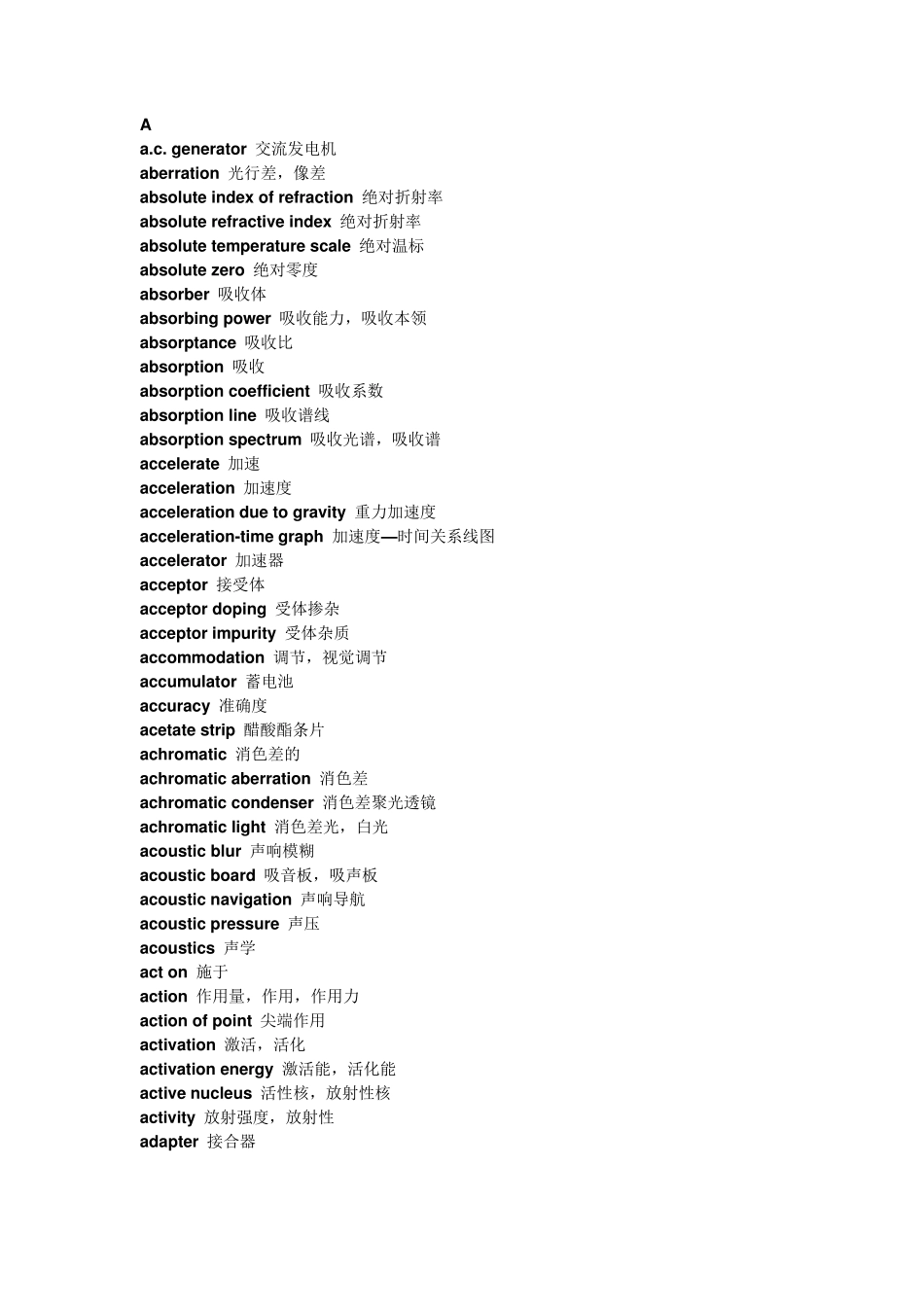 物理专业英语词汇_第1页