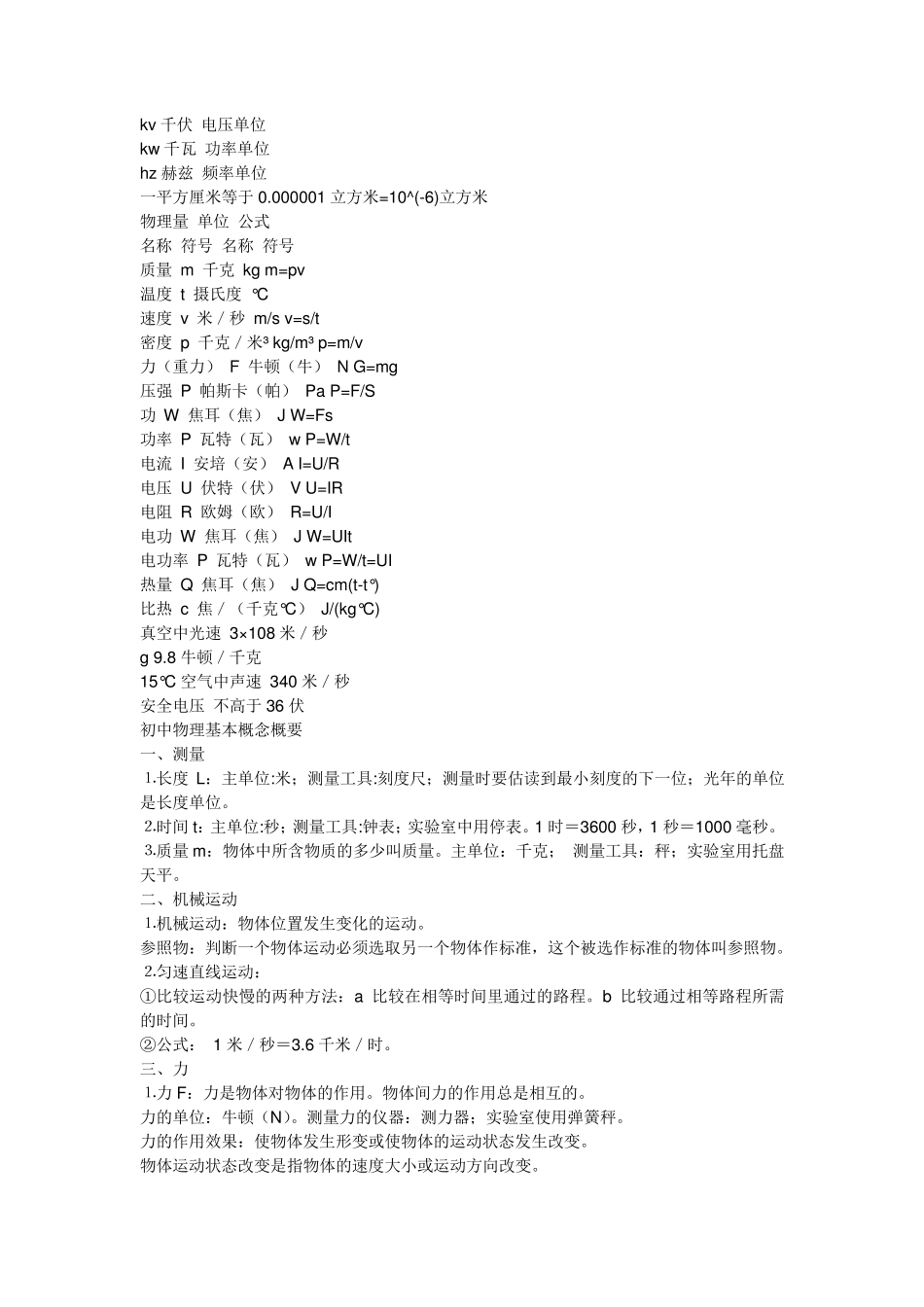 物理单位换算表_第1页