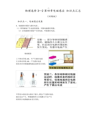 物理选修32第四章电磁感应知识点汇总