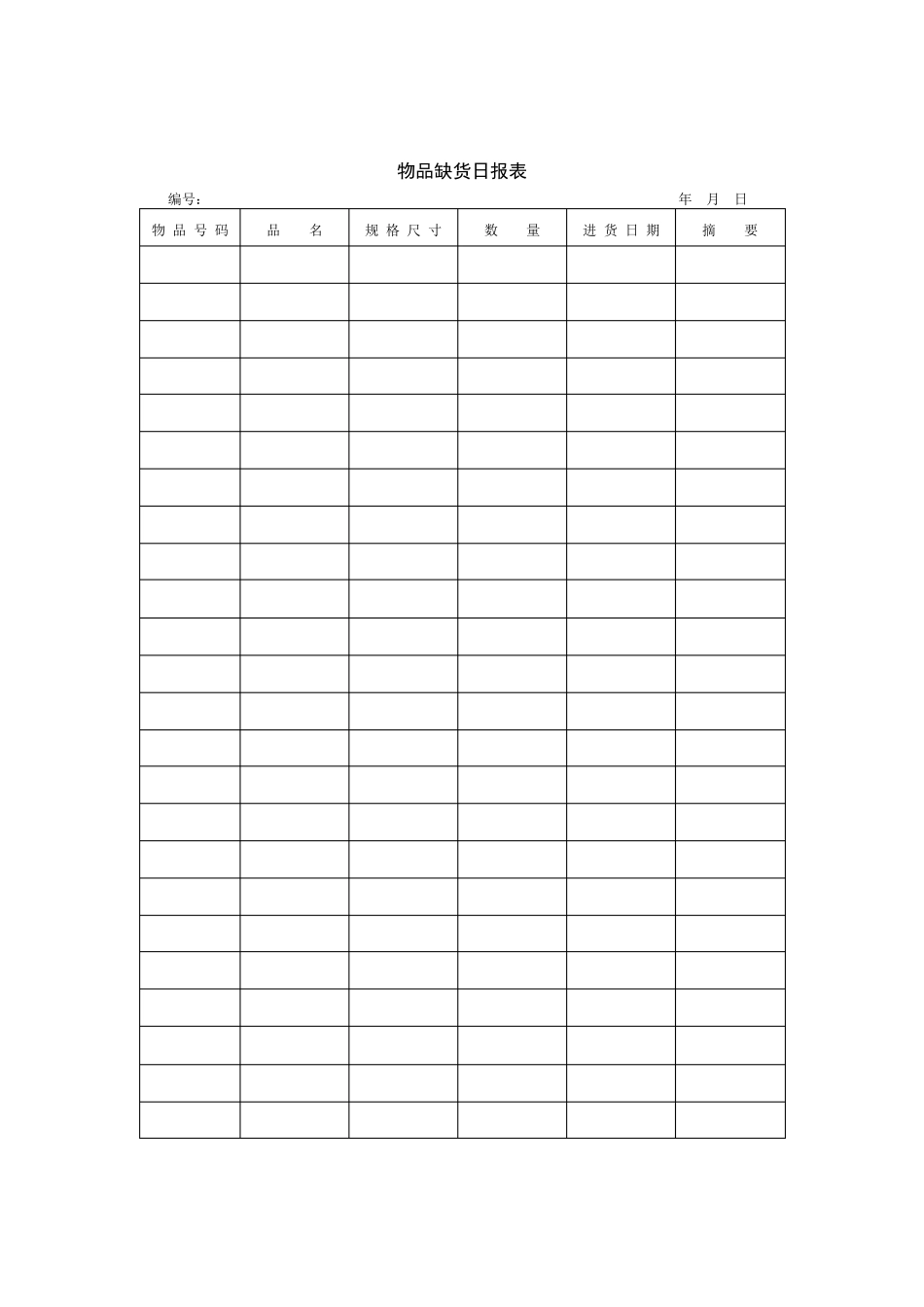 物资管理常用表格_第2页