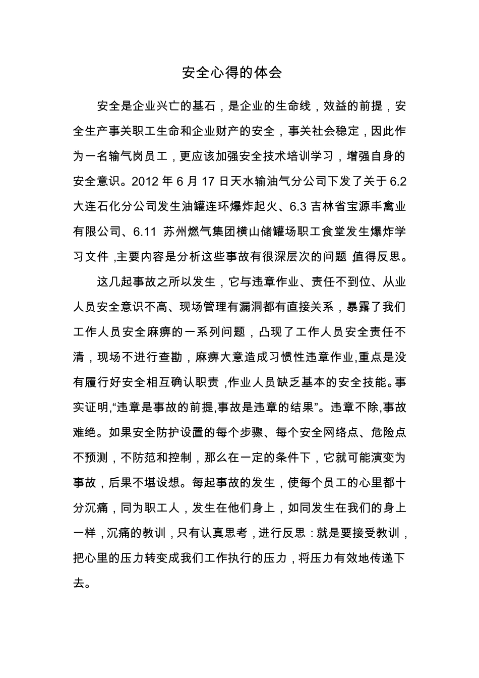 特大安全事故心得体会_第1页