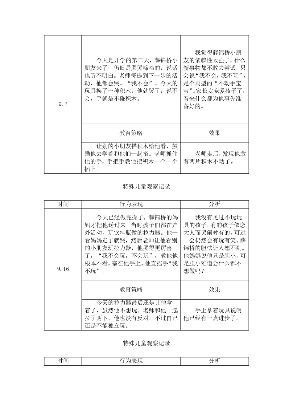 特殊儿童个案观察文档_第2页