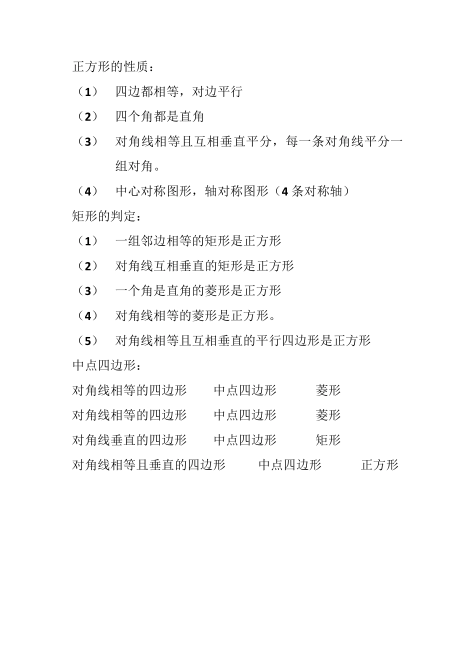 特殊的平行四边形知识点归纳_第2页