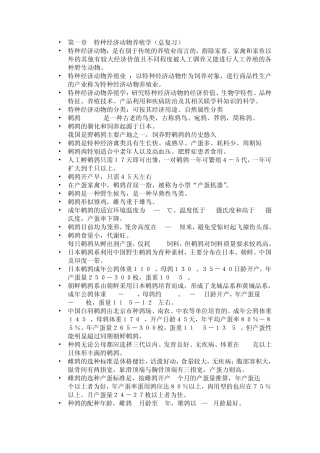 特种经济动物养殖学总复习