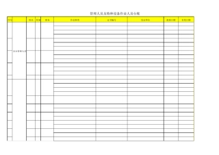 特种设备作业人员及管理人员台账