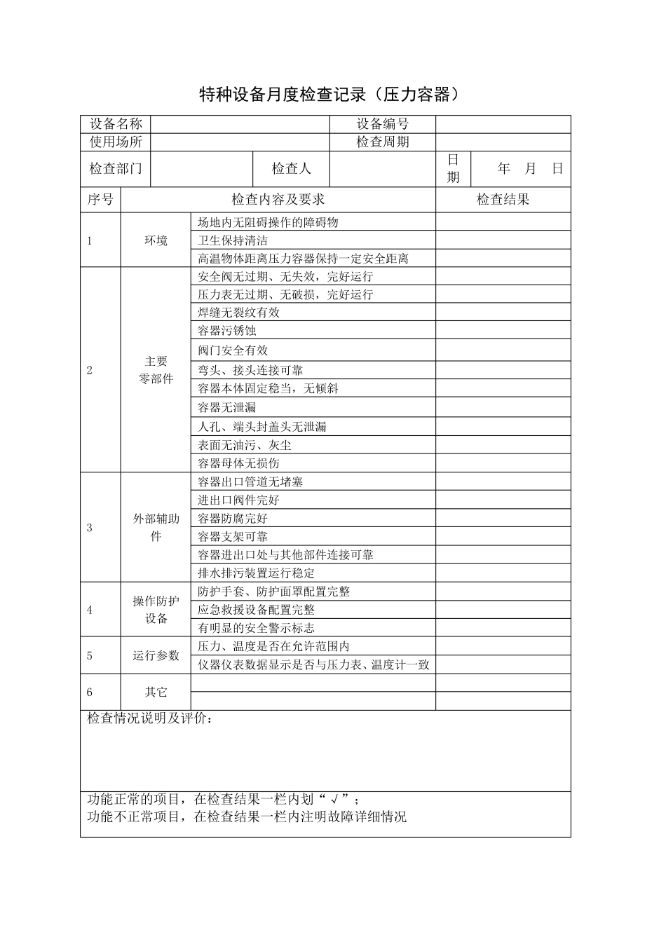 特种设备月度、年度定期检查记录_第3页