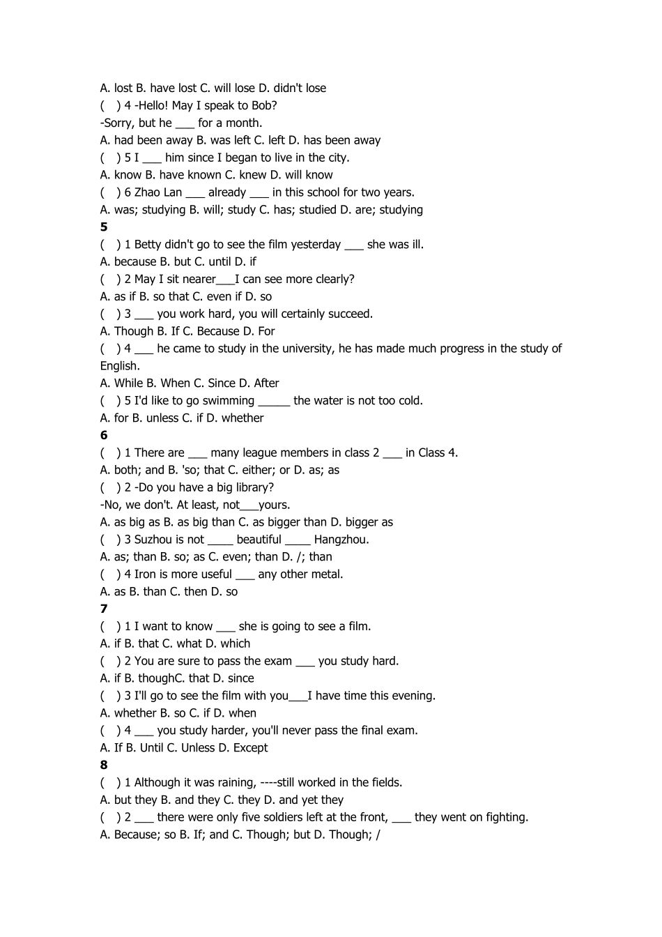 状语从句练习_第2页