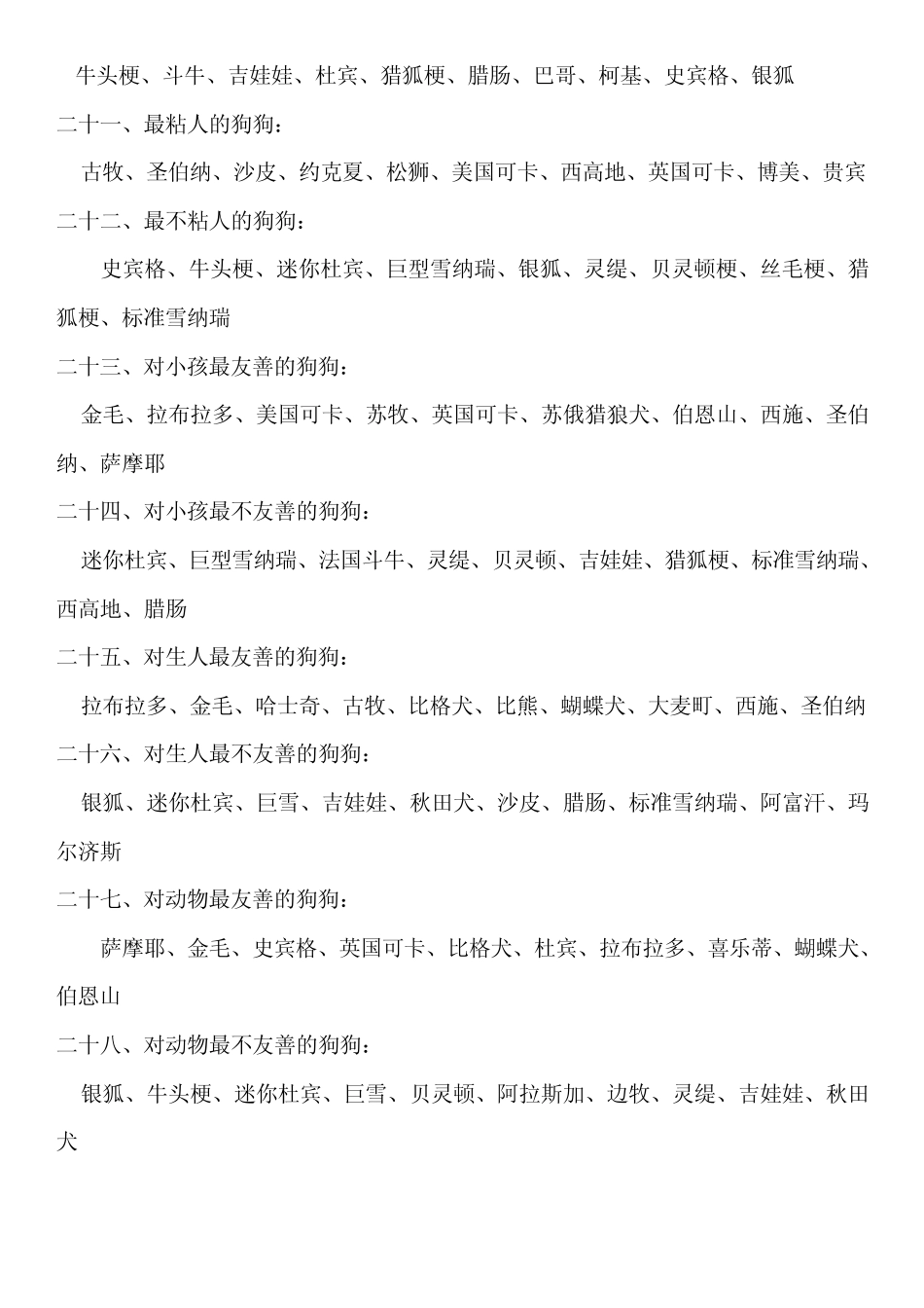 狗狗各项指标排名大全以及狗狗智商排名,附图_第3页