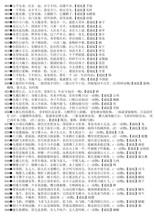 猜迷语(家中有小孩子的,快快收藏吧)