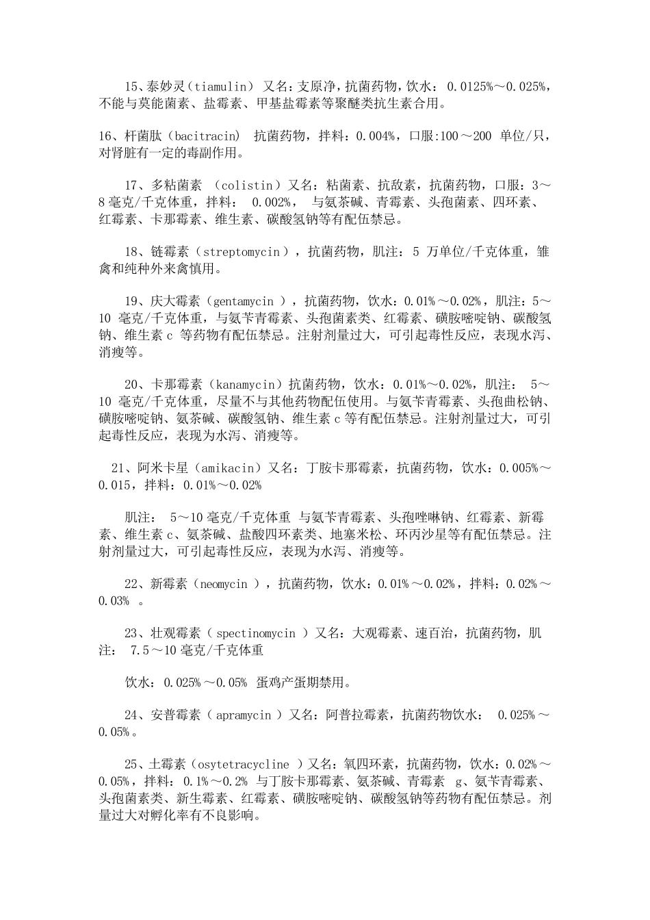 猪常用兽药用法用量_第2页
