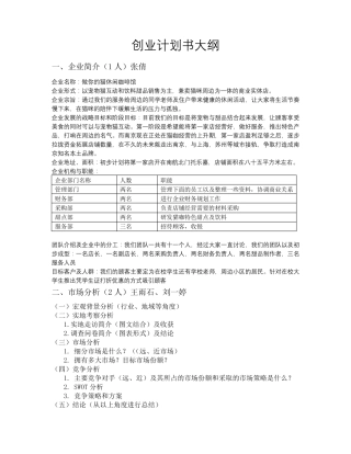 猫咖创业计划书大纲猫咖宗旨