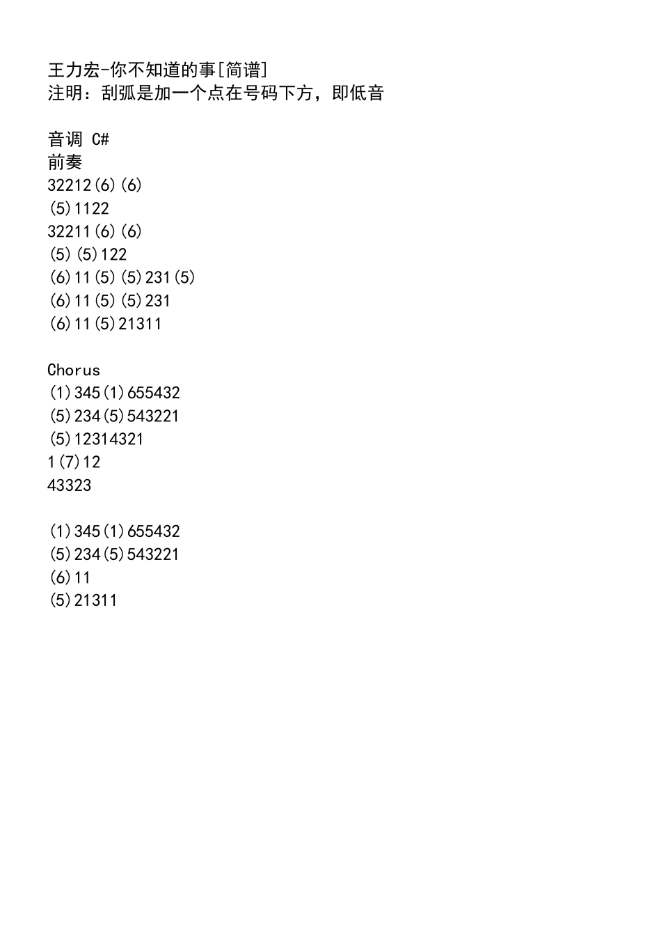 王力宏你不知道的事(简谱+钢琴谱)_第2页