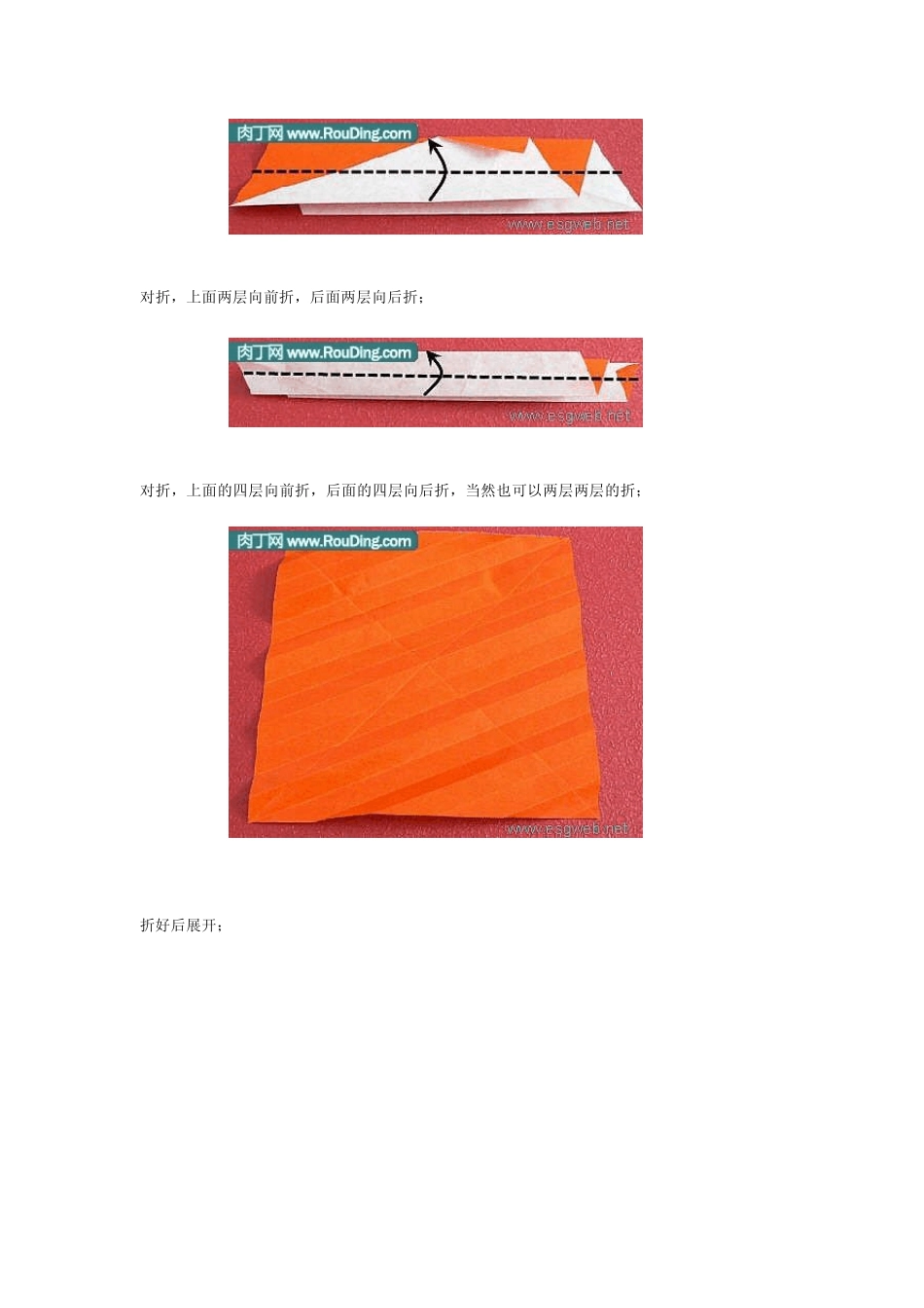 玫瑰花的简单折法之一_第2页