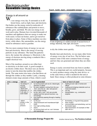 环保新能源基础renewableenergybasics