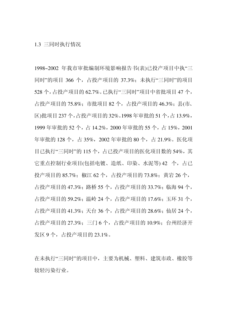 环境保护三同时执行情况调查报告_第3页