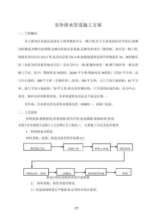 室外排水管施工具体方案