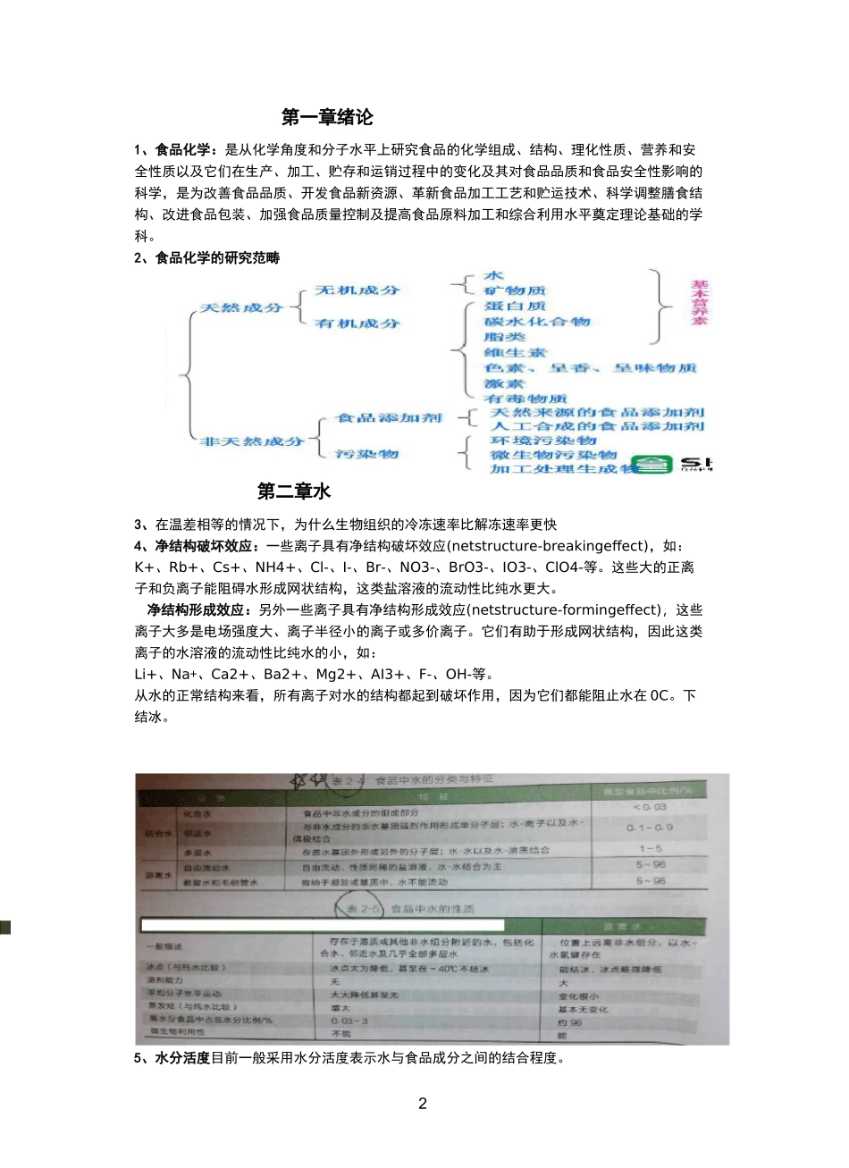 食品化学知识点_第2页