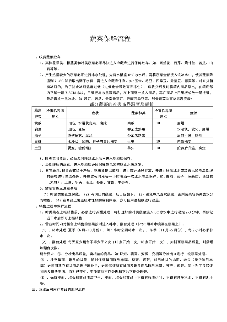 蔬菜保鲜流程_第1页