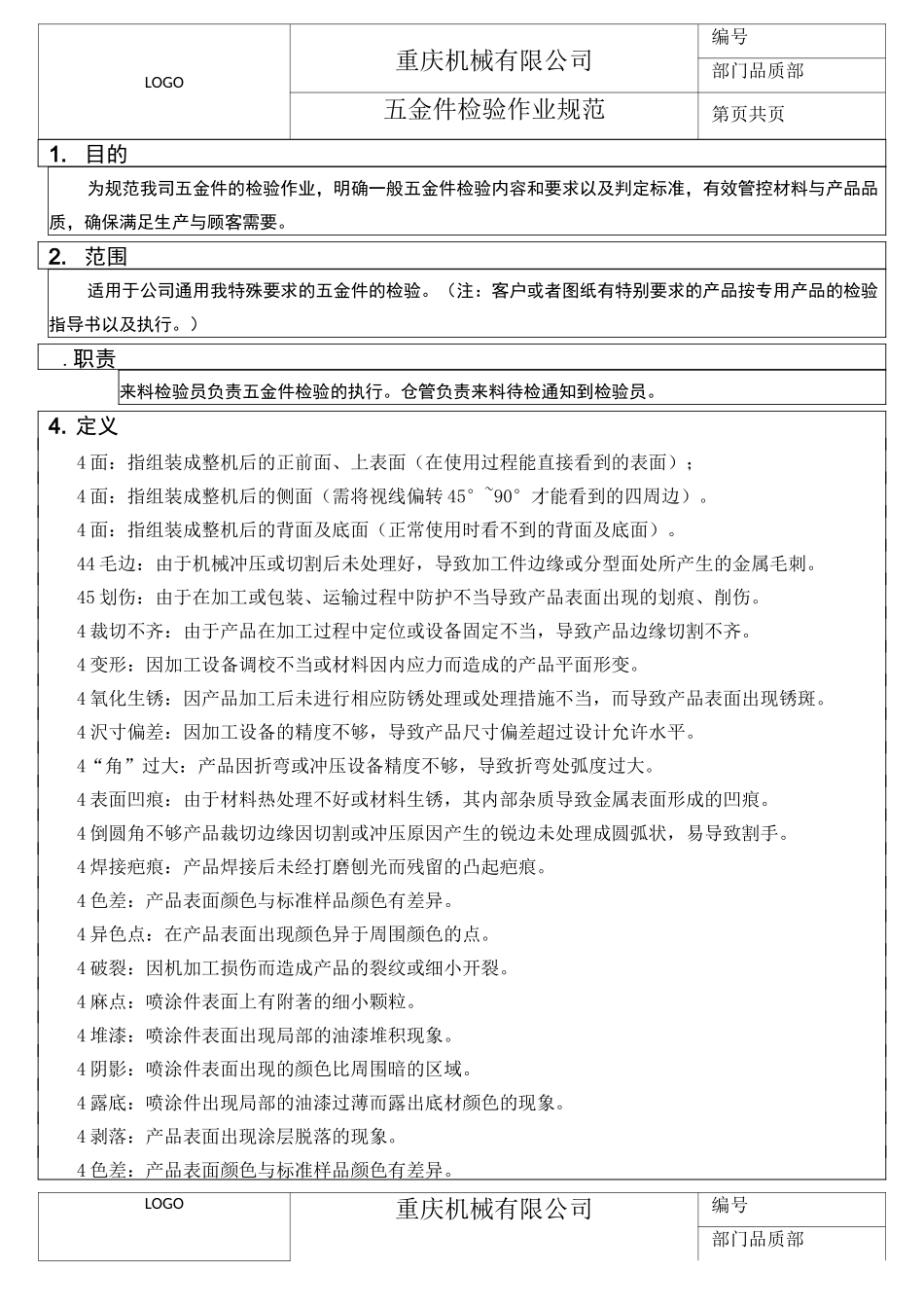 五金类零部件检验规范_第2页