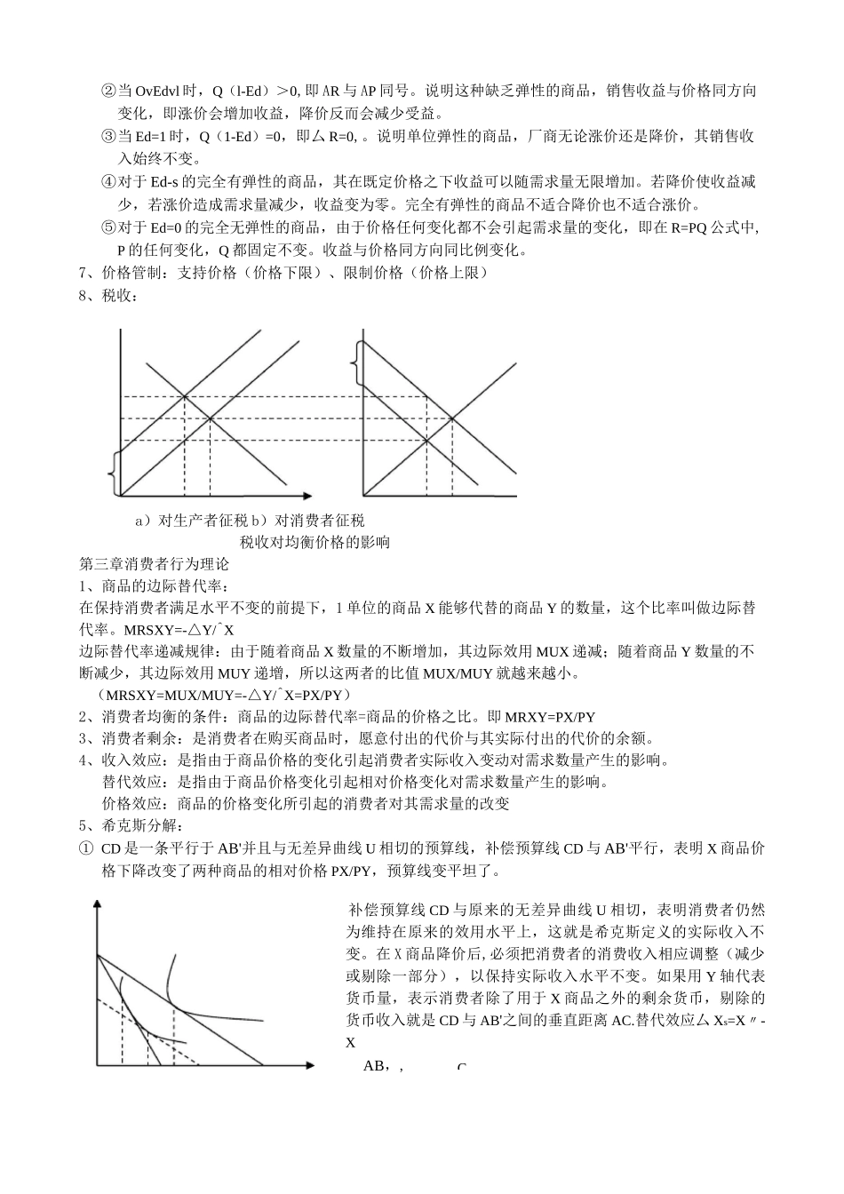 大学微观经济学知识点汇总_第2页
