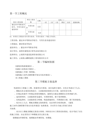 支撑体系专项施工方案