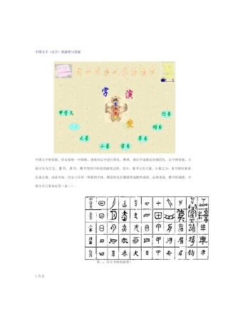中国文字的演变与发展