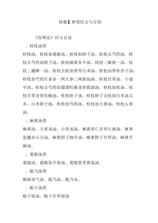 典型经方与方剂