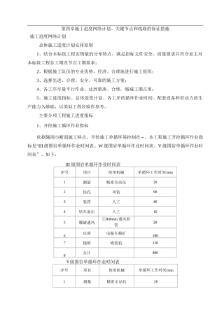 施工进度网络计划 关键节点和关键线路的保证措施