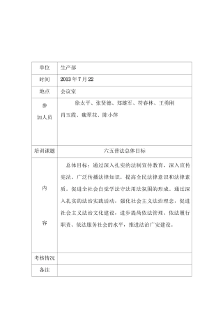 依法治企普法学习记录