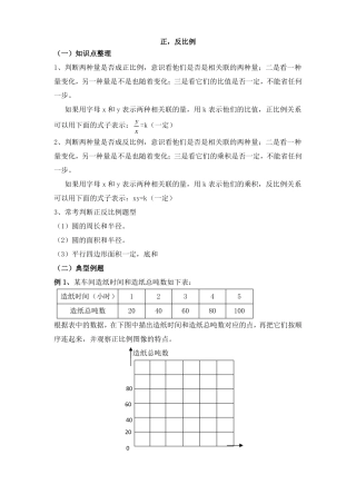 六年级数学正反比例