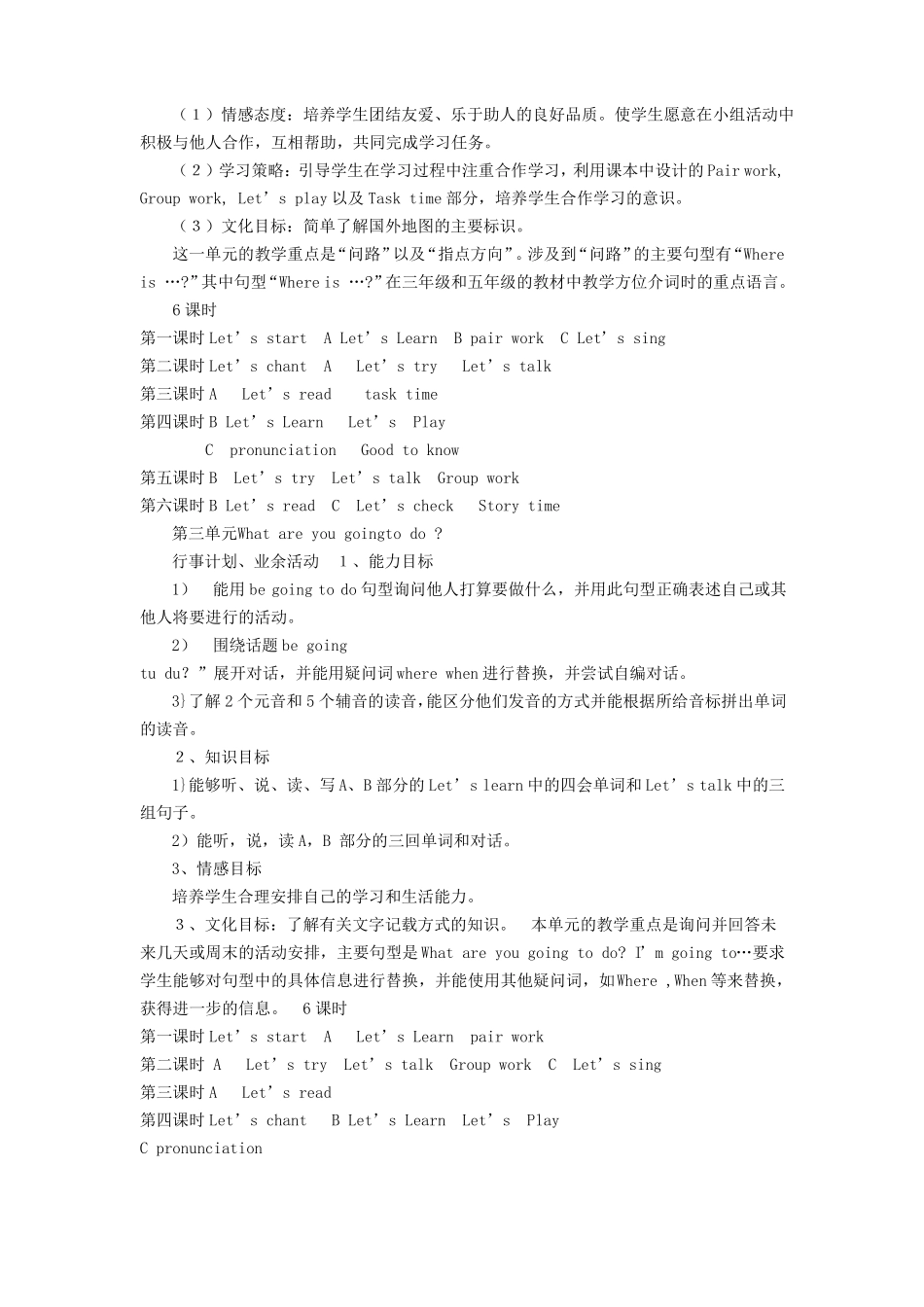 六年级英语课程纲要_第3页