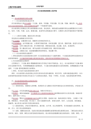 内分泌系统疾病病人的护理